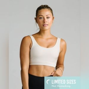 ZYIA Ivory Pinstripe Sports Bra S